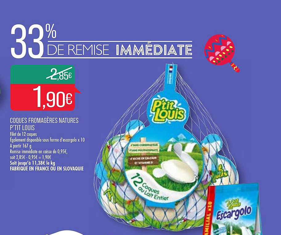 coques fromagères natures p'tit louis