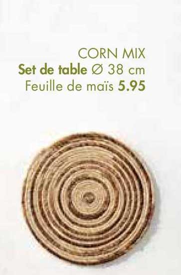 corn mix set de table
