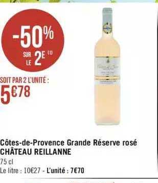 côtes-de-provence grande réserve rosé château reillanne