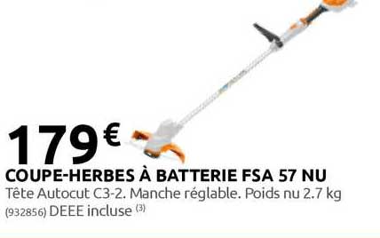 coupe-herbes à batterie fsa 57 nu