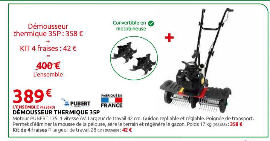 démousseur thermique 35p pubert
