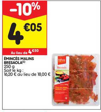 émincés malins bresaola