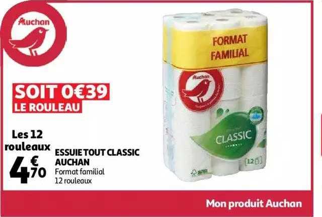 essuie tout classic auchan