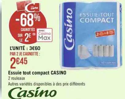 essuie tout compact casino
