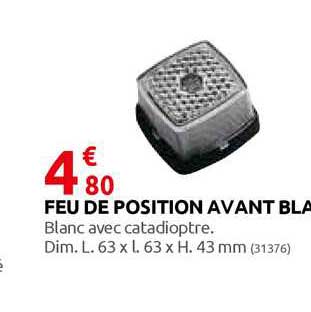 feu de position avant blanc