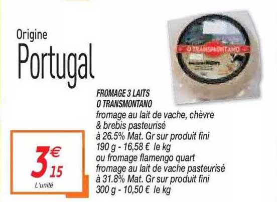 fromage 3 laits o transmontano