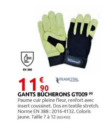 gants bûcherons gt009 francital
