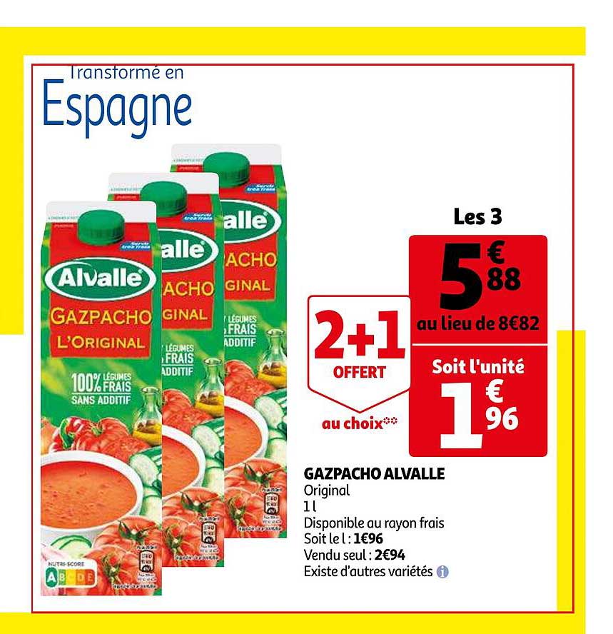 Gazpacho Alvalle 2+1 Offert Au Choix