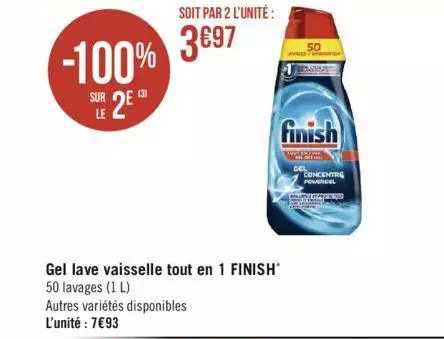gel lave vaisselle tout en 1 finish