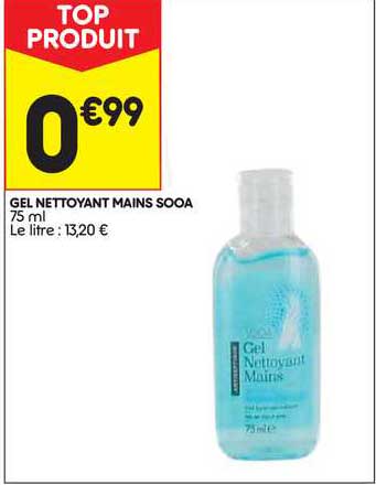 gel nettoyant mains sooa