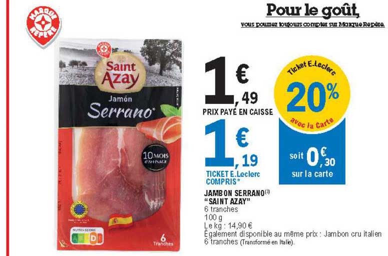 jambon serrano "saint azay"
