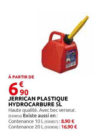 Jerrican Plastique Hydrocarbure 5l