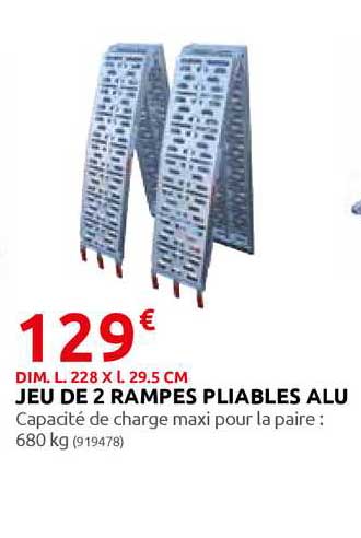 jeu de 2 rampes pliables alu