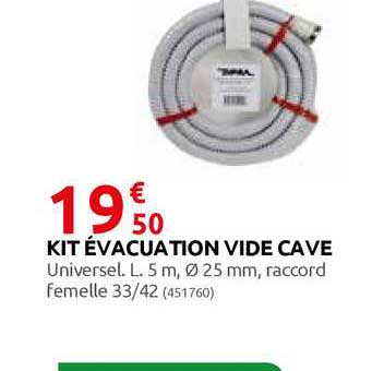 kit évacuation vide cave
