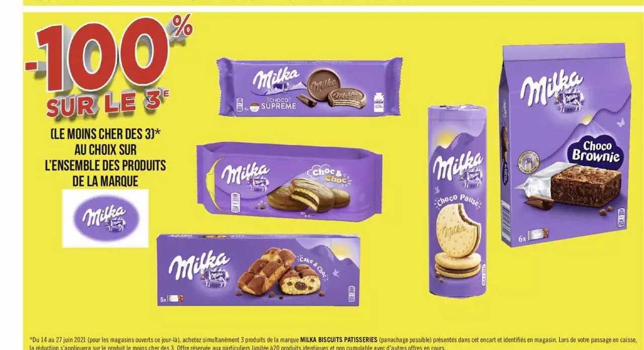 l'ensemble des produits de la marque milka