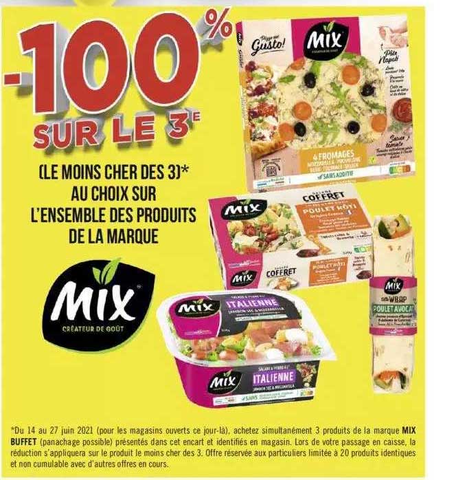l'ensemble des produits de la marque mix