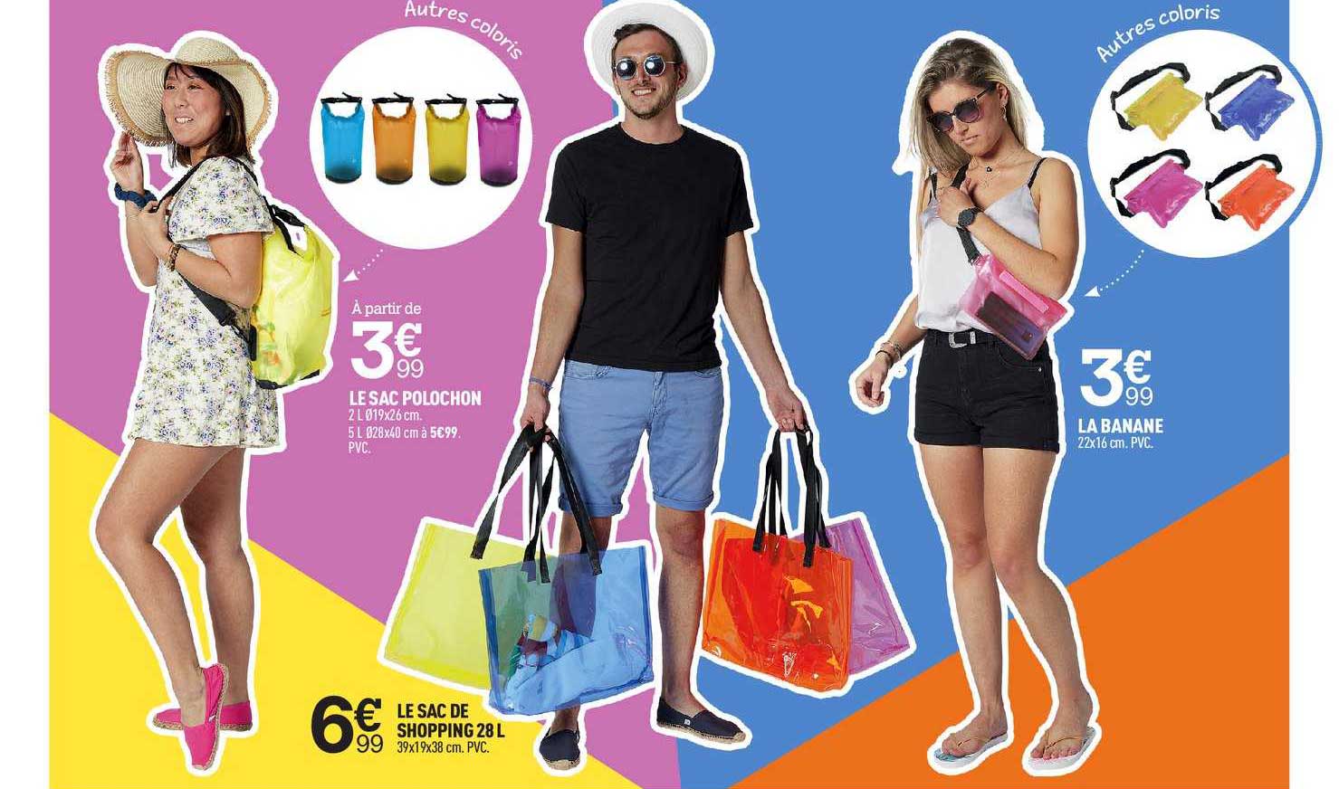 les sac polochon le sac de shopping la banane