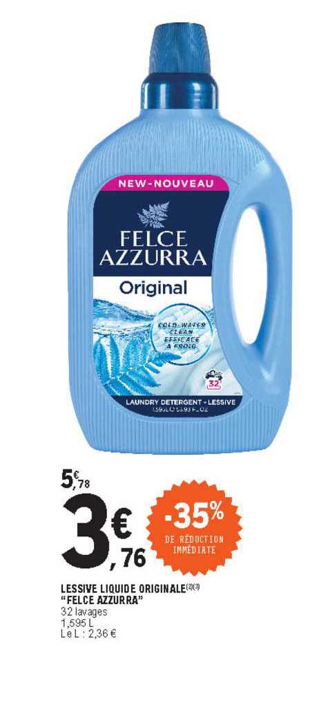 lessive liquide originale "felce azzurra"