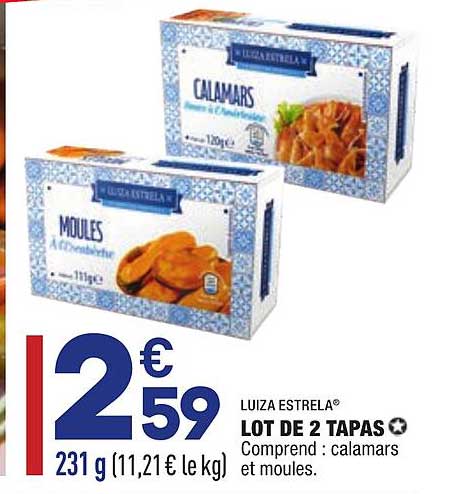 Lot De 2 Tapas Luiza Estrela