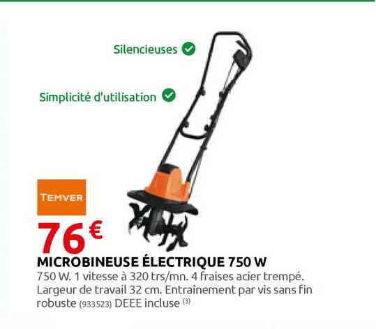 microbineuse électriqe 750 w temver