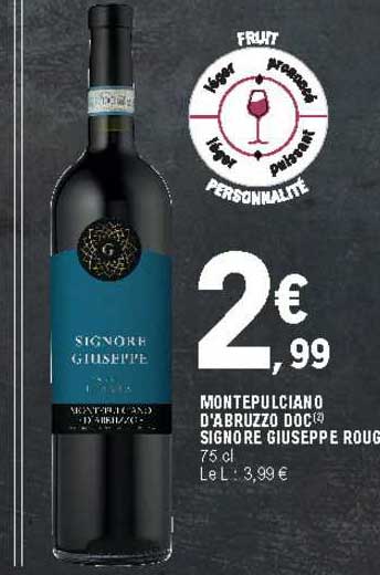 montepulciano d'abruzzo doc signore giuseppe rouge