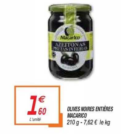 olives noires entières macarico