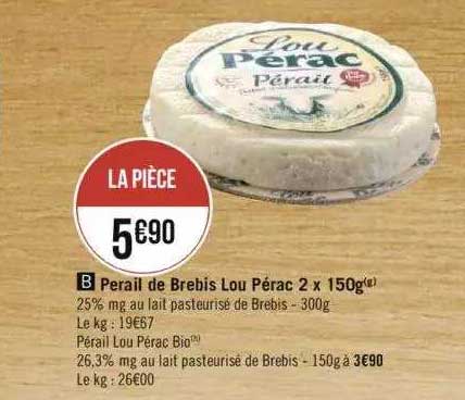 perail de brebis lou pérac 2x 150 g