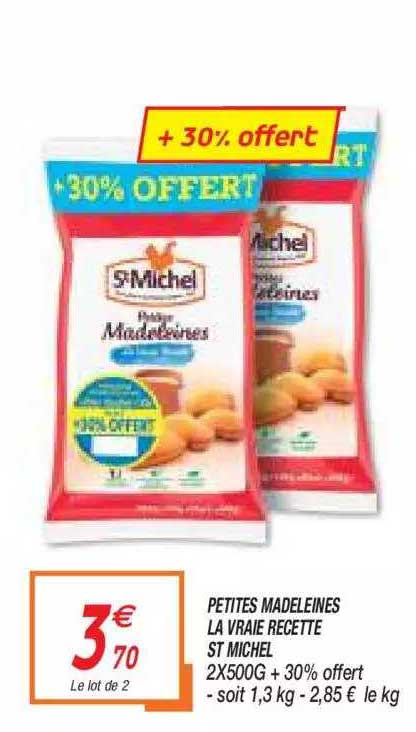 petites madeleines la vraie recette st michel