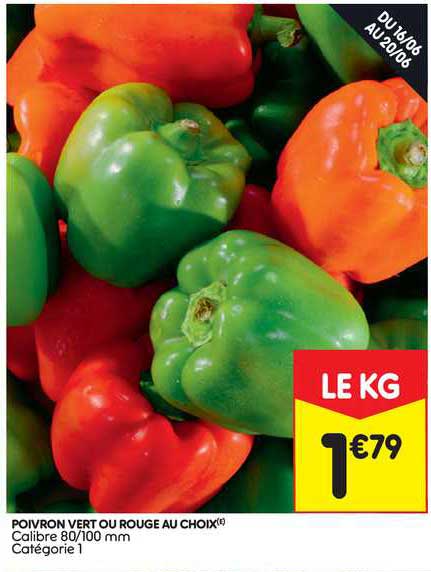 Poivron Vert Ou Rouge Au Choix