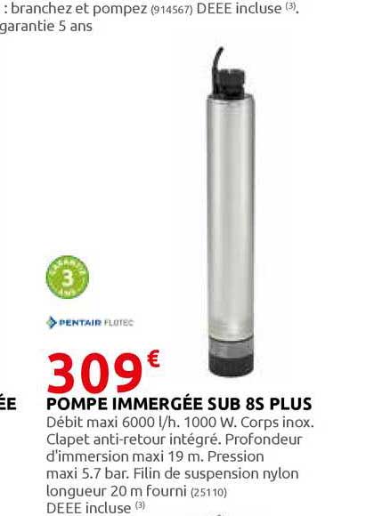 pompe immergée sub 8s plus