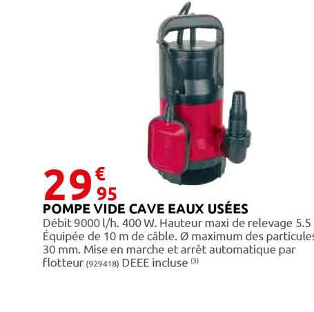 pompe vide cave eaux usées