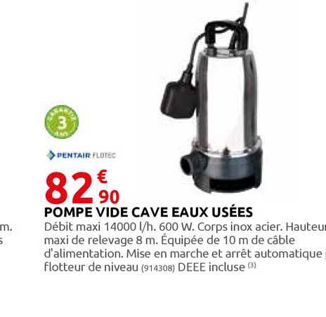 pompe vide cave eaux usées