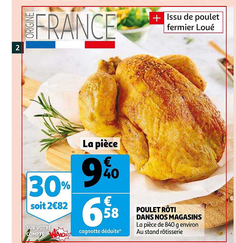poulet rôti dans nos magasins