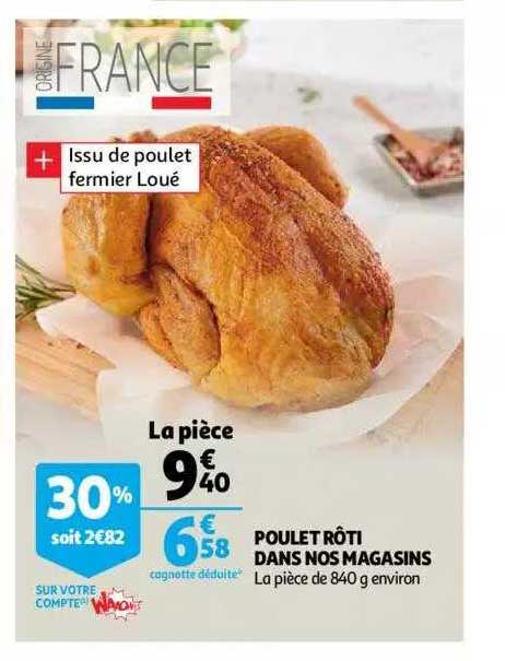 poulet rôti dans nos magasins