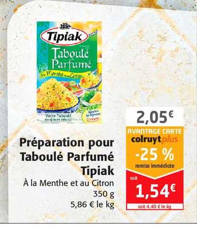 Preparation Pour Taboule Parfume Tipiak