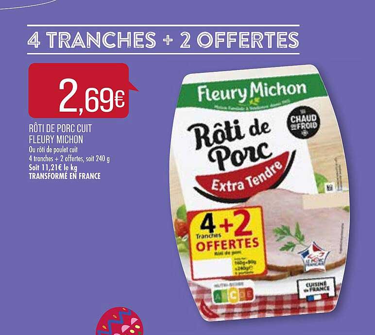 rôti de porc cuit fleury michon
