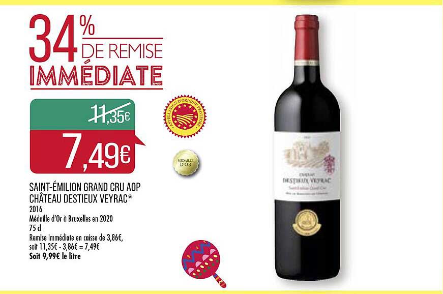 Saint-émilion Grand Cru Aop Château Destieux Veyrac