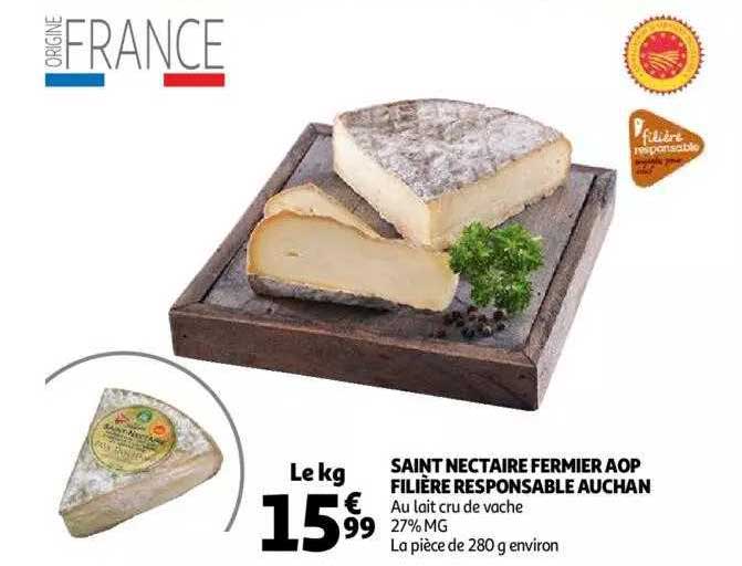 saint nectaire fermier aop filière responsable auchan