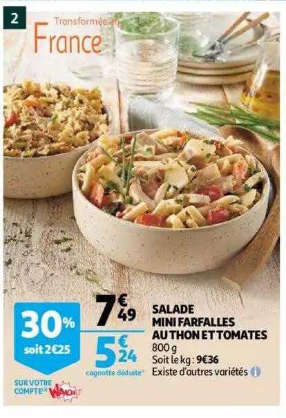 Salade Mini Farfalles Au Thon Et Tomates