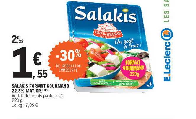 salakis format gourmand 22,8% mat. gr.
