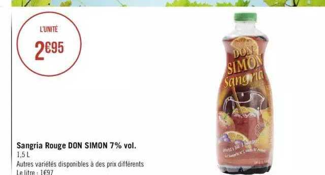 sangria rouge don simon 7% vol.
