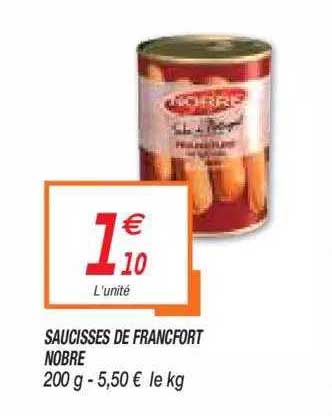 saucisses de francfort nobre
