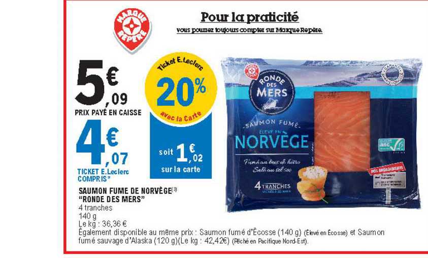 saumon fumé de norvège "ronde des mers"