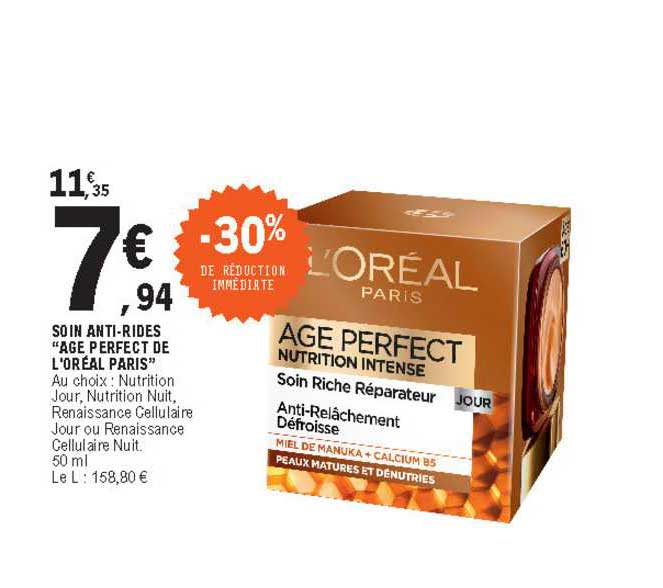 soin anti-rides "âge perfect de l'oréal paris"