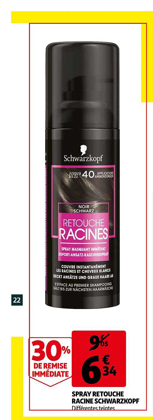 spray retouche racine schwarzkopf 30% de remise immédiate