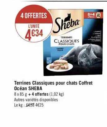 Terrines Classique Pour Chats Coffret Océan Sheba