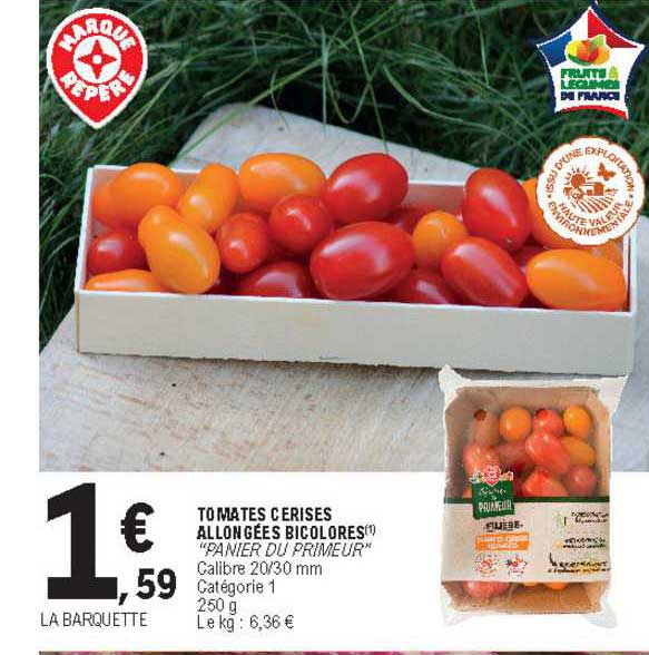 Tomates Cerises Allongées Bicolores "panier Du Primeur"