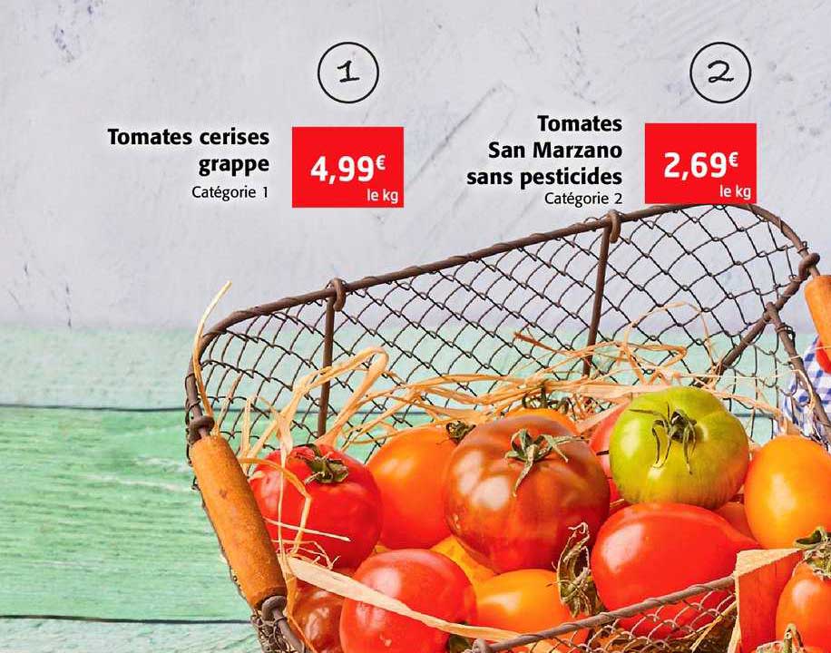 tomates cerises grappe, tomates san marzano sans pesticides