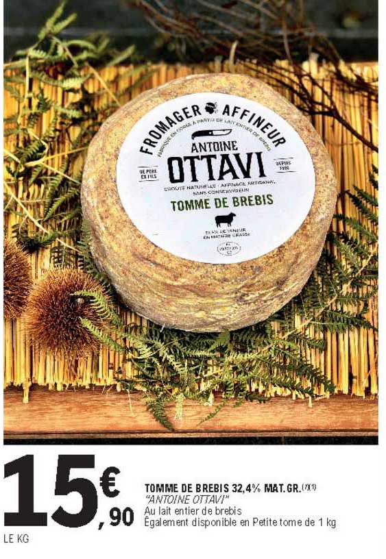 tomme de brebis 32,4% mat. gr. "antoine ottavi"