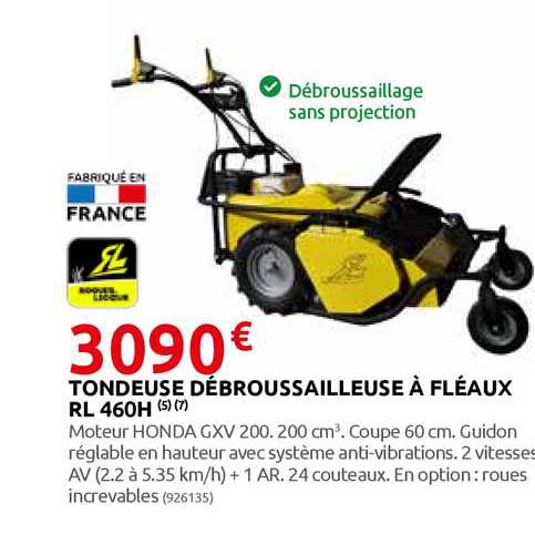 tondeuse débroussailleuse à fléaux rl 460h